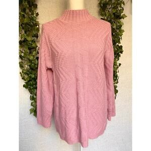 Vintage 1990's Bobbie Brooks Pink Turtle Neck Sweater